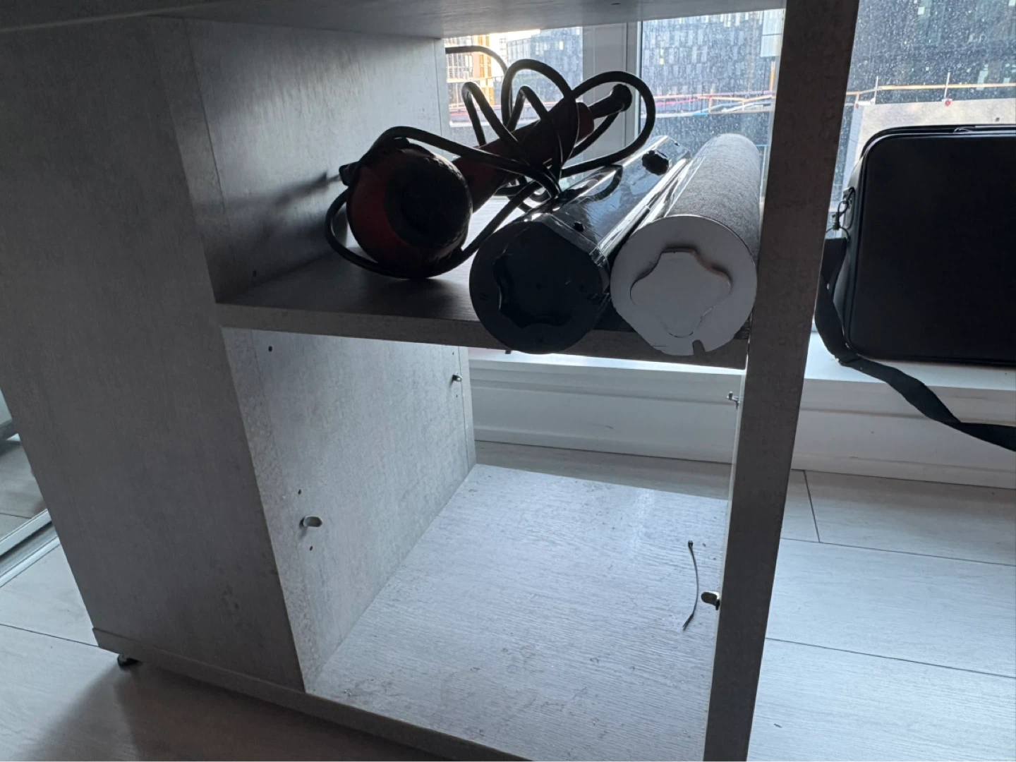 Grey Modern Desk with Storage - photo 4