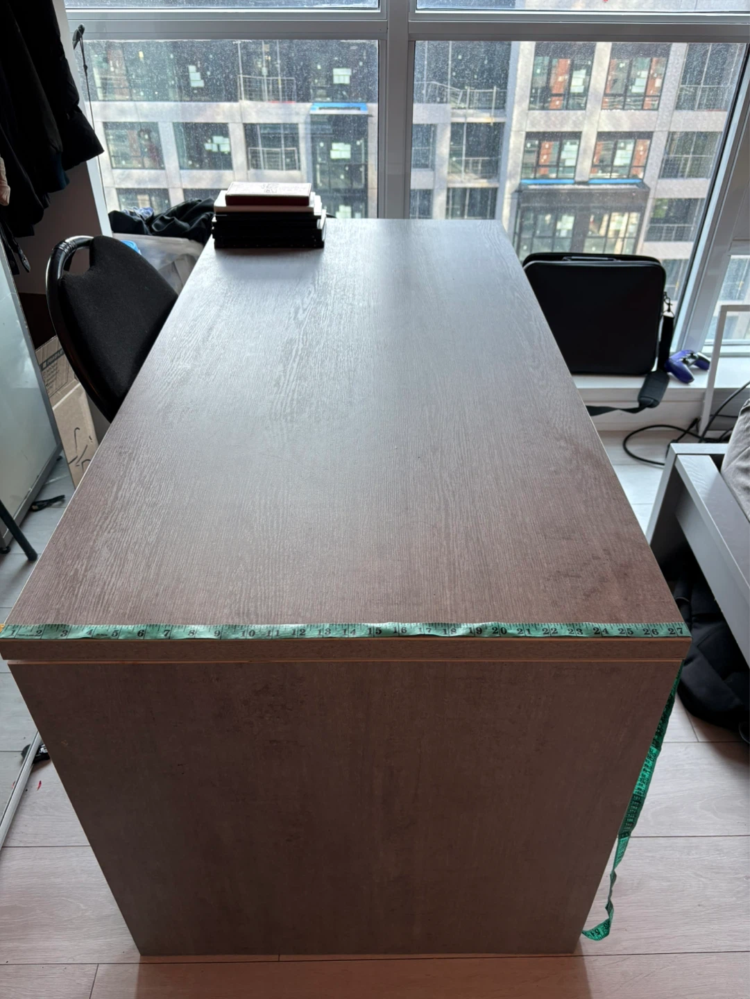 Grey Modern Desk with Storage