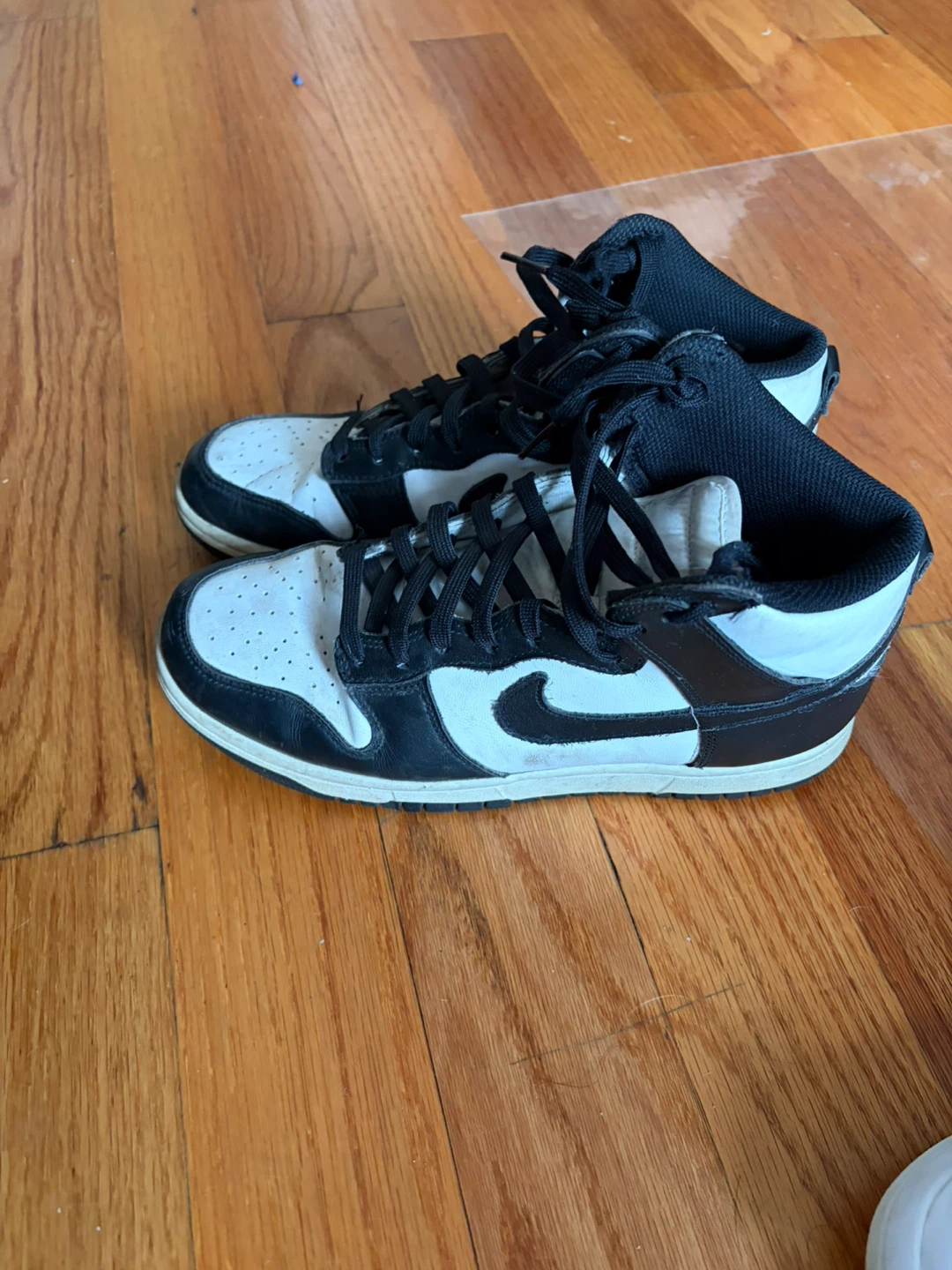 Nike Dunk High Top Sneakers Black White - photo 4