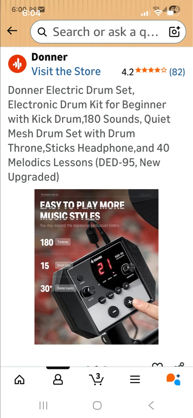 Donner DED-95 Electronic Drum Set - photo 4