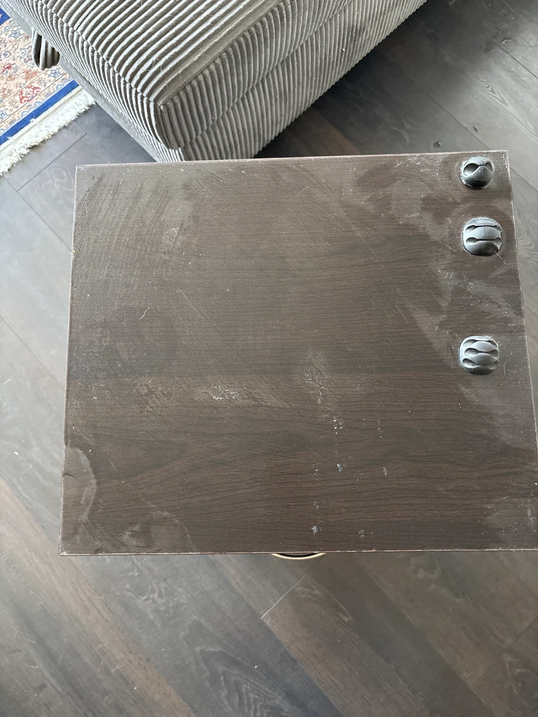 Dark Brown 3-Drawer Cabinet - photo 4