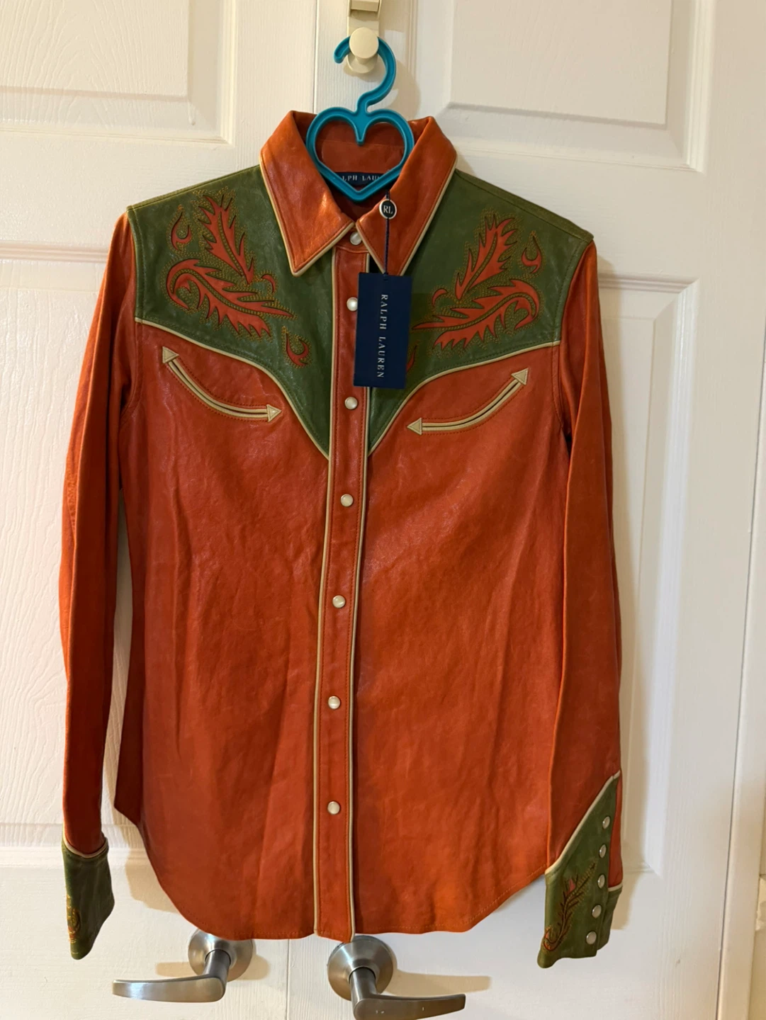 Ralph Lauren Leather Western Shirt