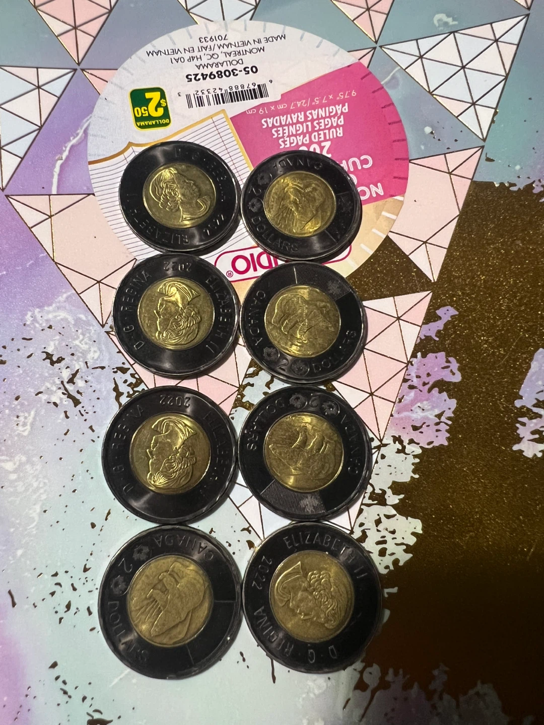 Eight Canadian $2 Dollar Coins - photo 2