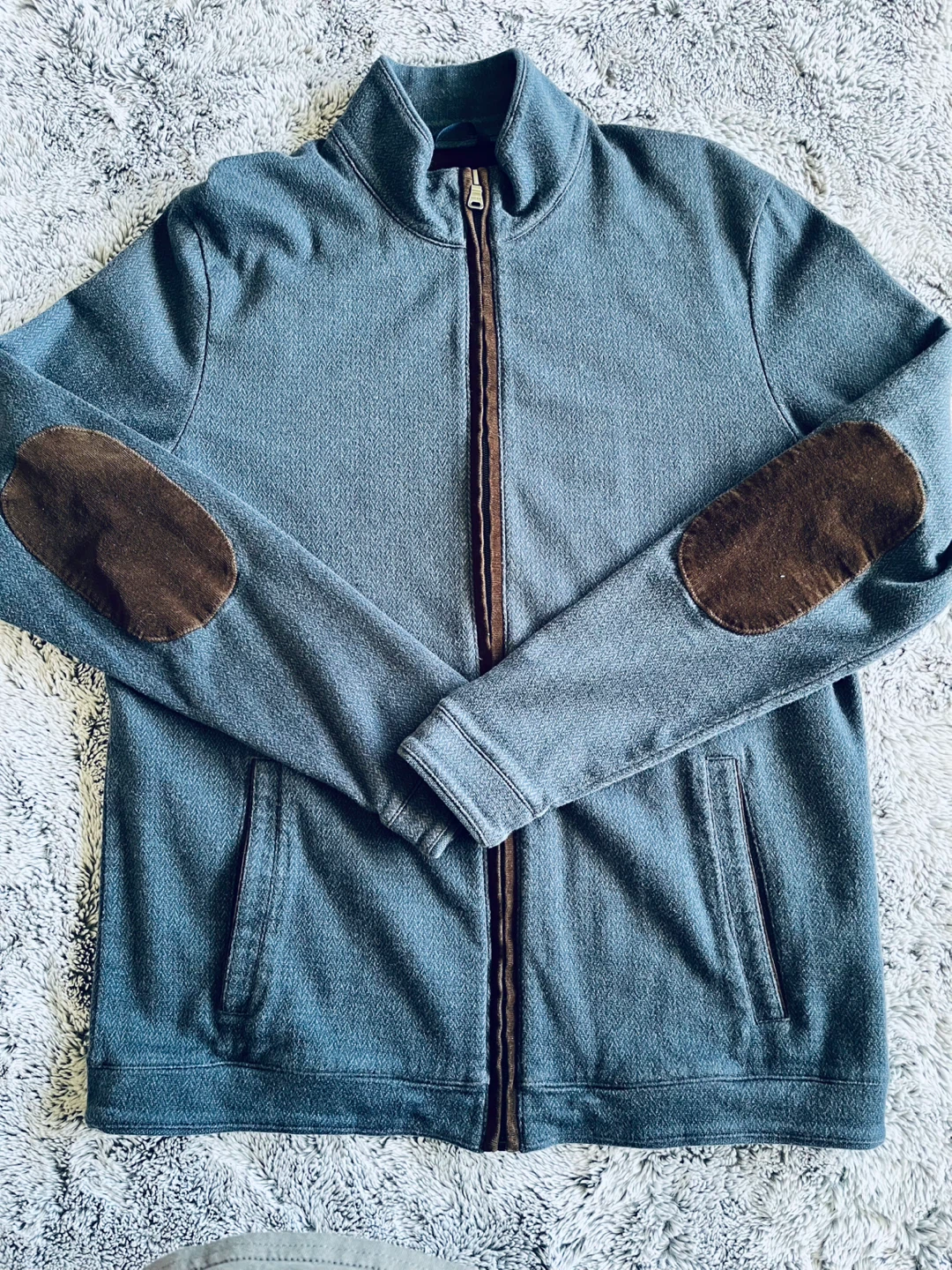 BOSS Hugo Boss Blue Full Zip Sweater - Men's XL