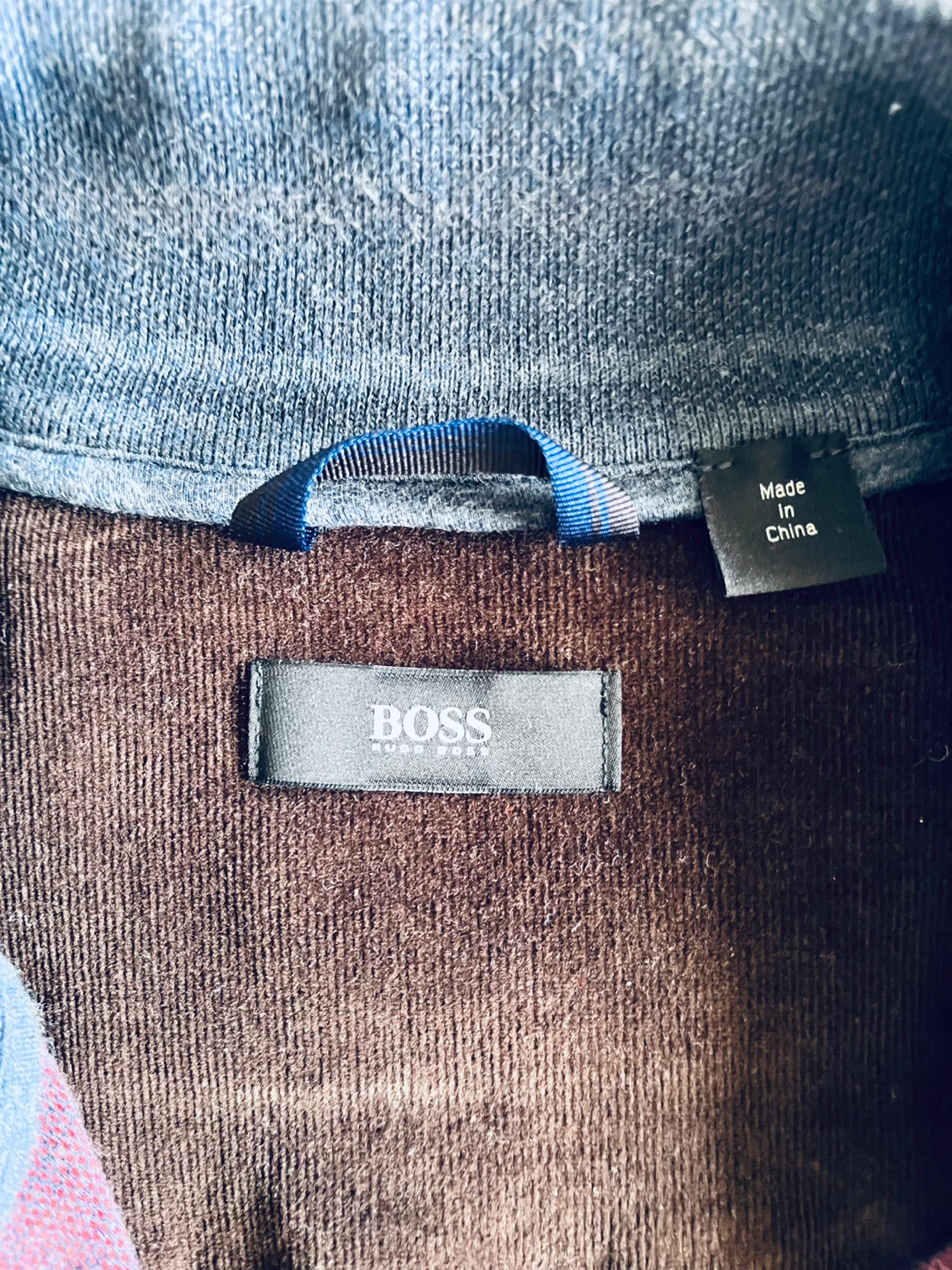 BOSS Hugo Boss Blue Full Zip Sweater - Men's XL - photo 3