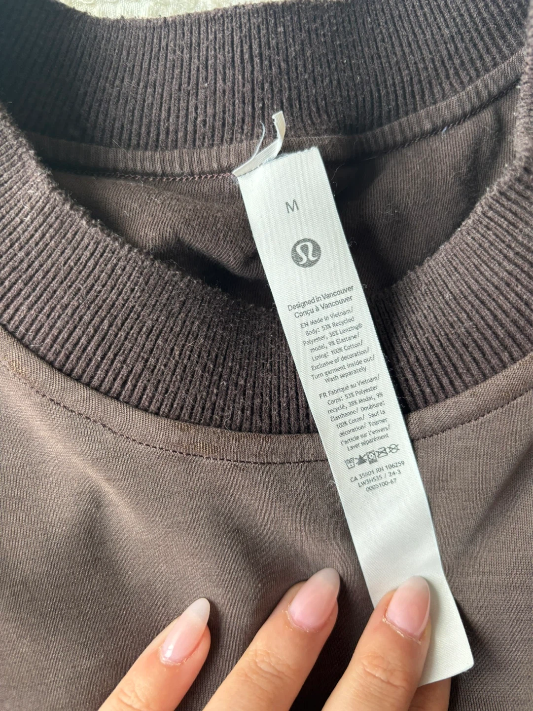 Lululemon Crew Neck Sweatshirt - Brown - Size M - photo 3