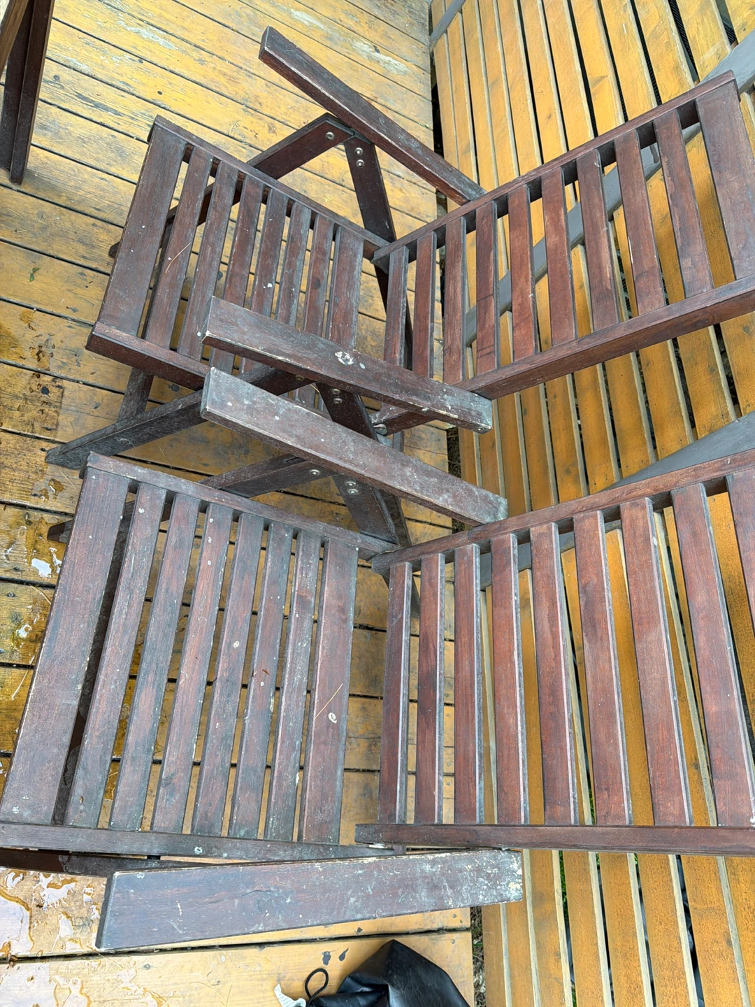 Wooden Patio Table and Chairs Set - photo 2