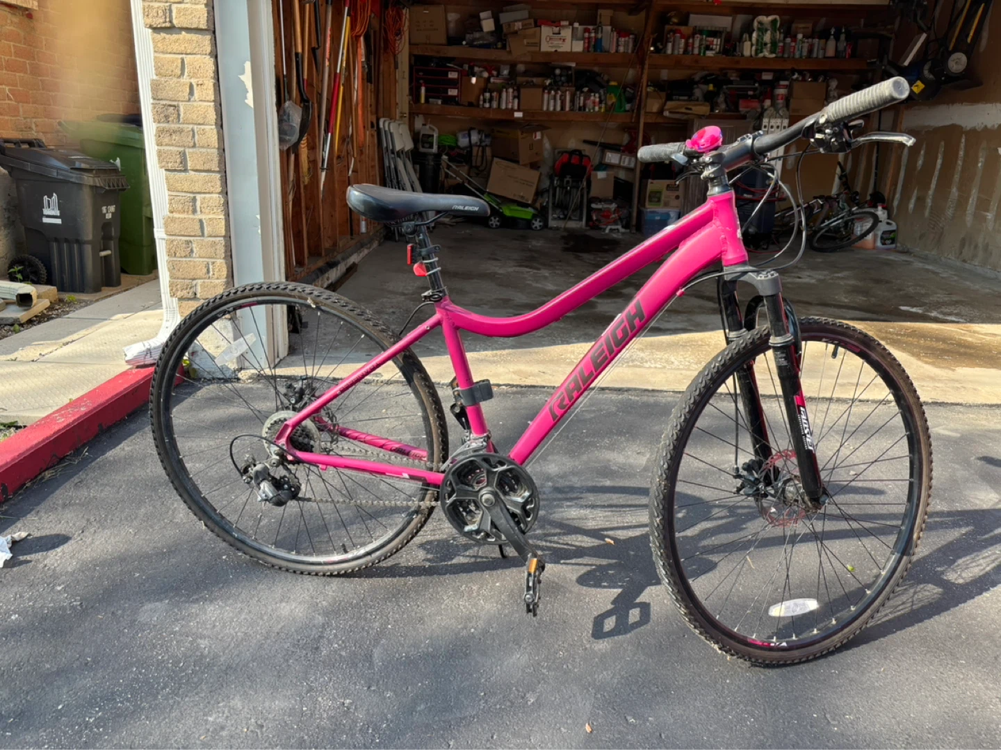 Raleigh Pink Hybrid Bike