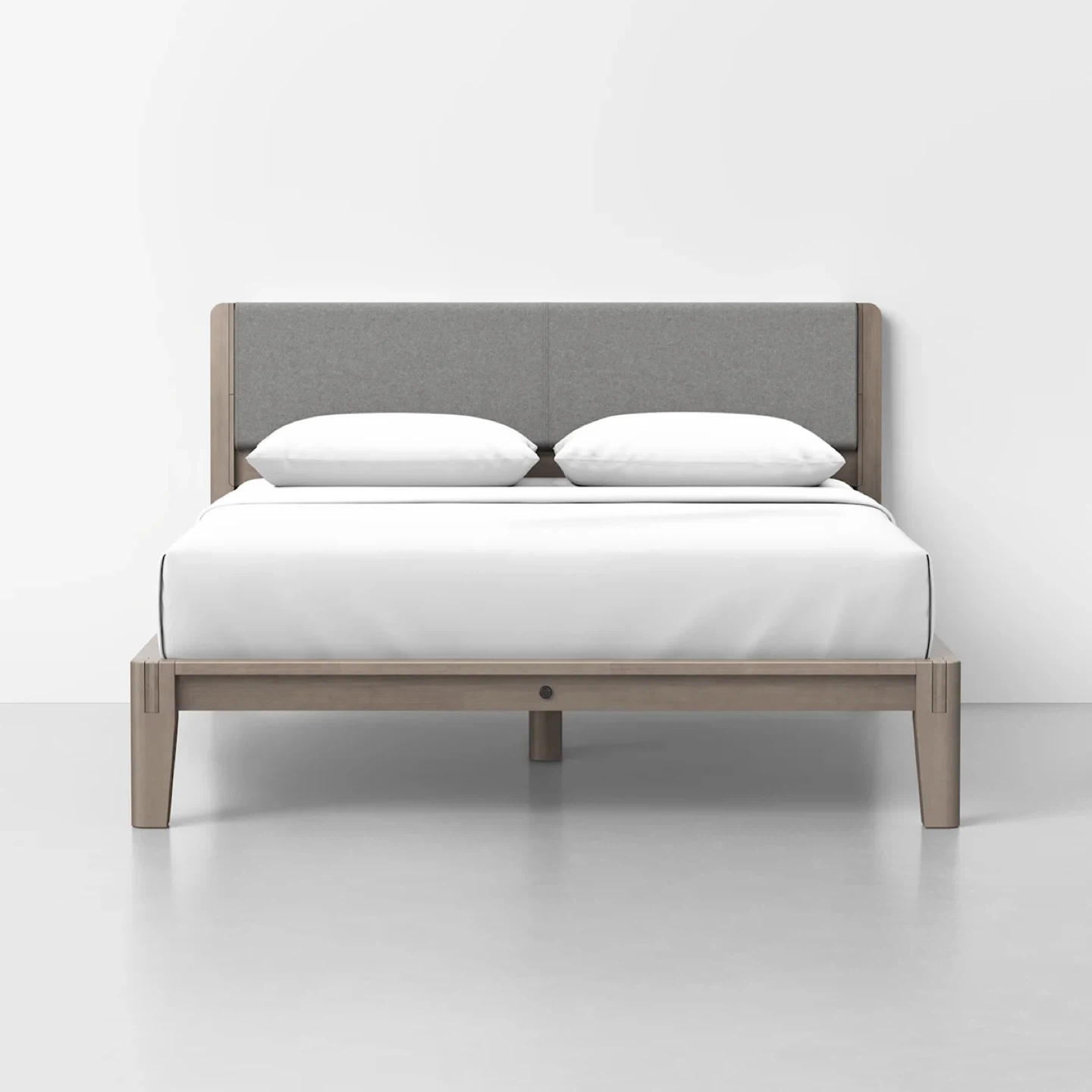 King Size Bed Frame with Upholstered Headboard - photo 2