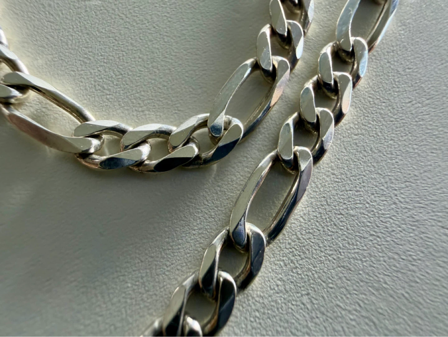 Silver Figaro Chain Necklace - photo 4