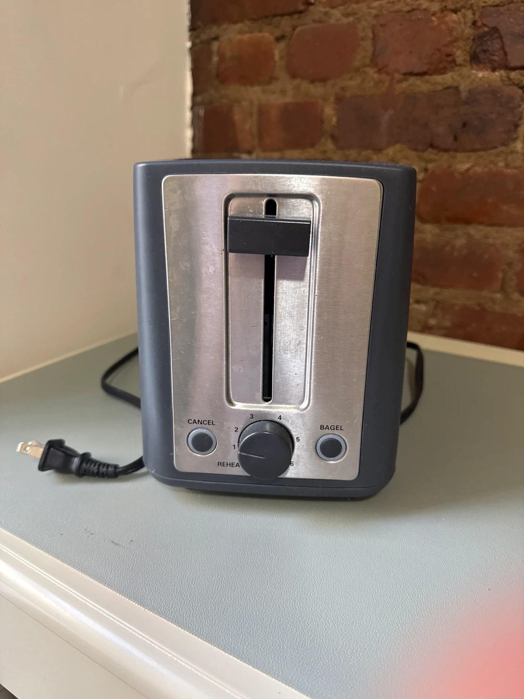 Small Grey 2-Slice Toaster