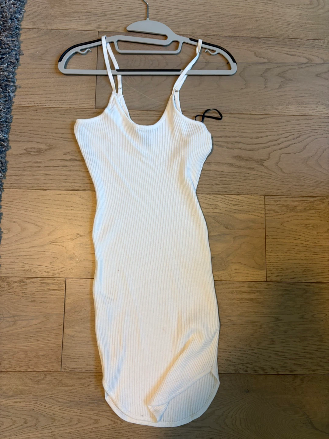 Forever 21 White Ribbed Knit Mini Dress - XS