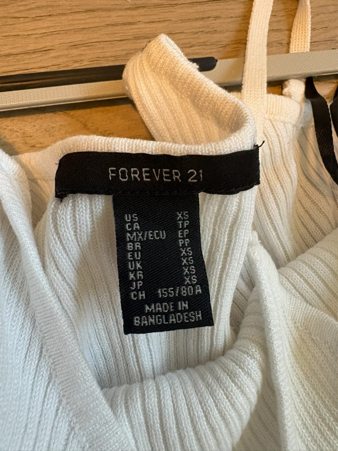 Forever 21 White Ribbed Knit Mini Dress - XS - photo 3