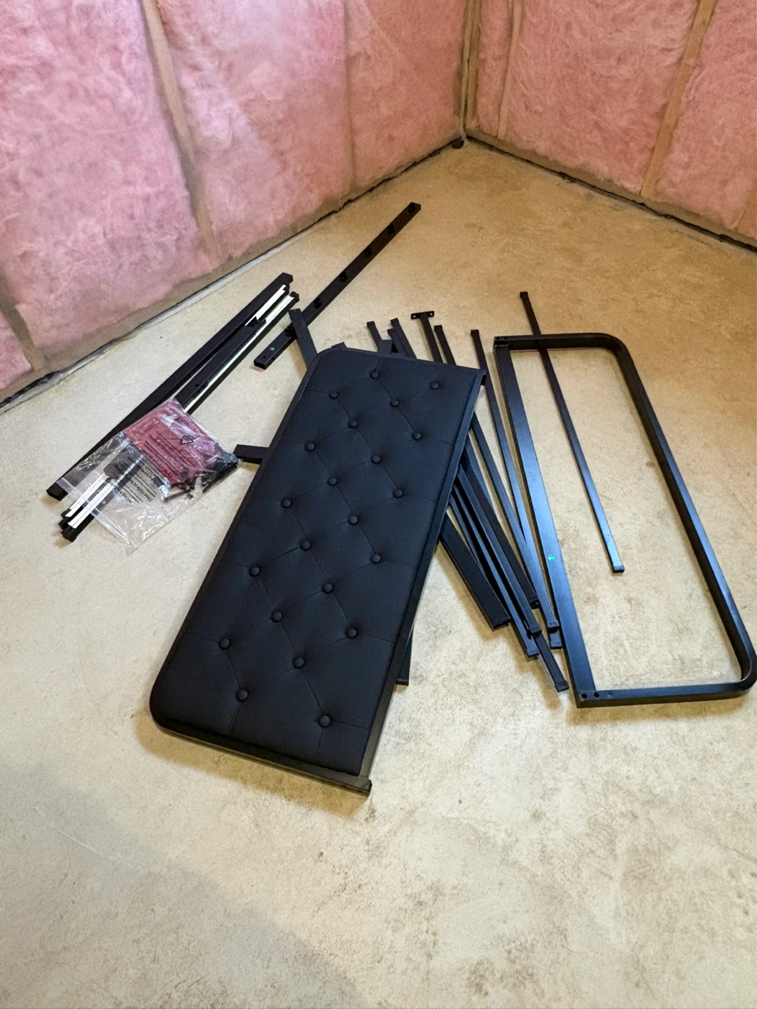 Black single small bed frame