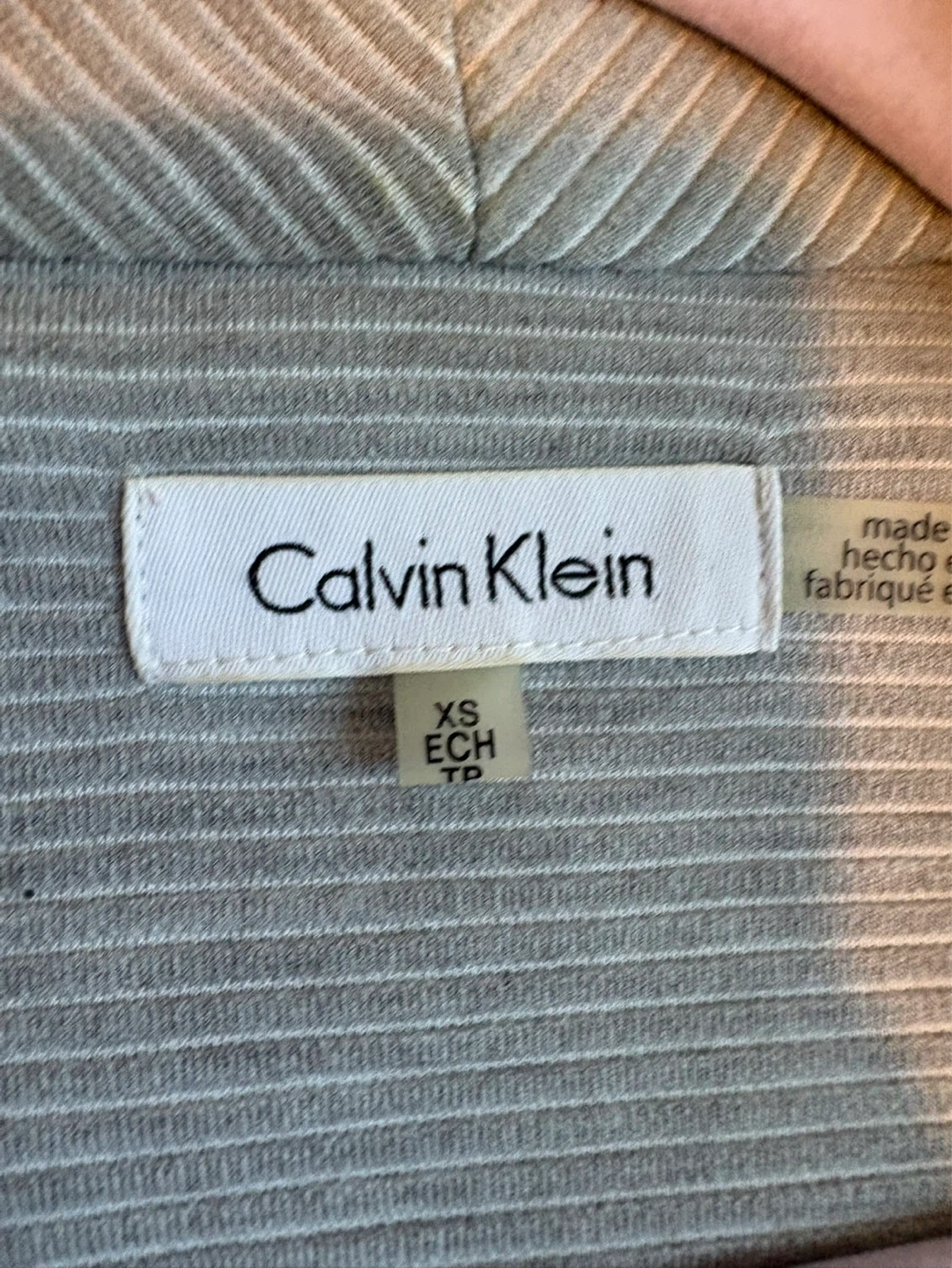 Calvin Klein Grey Striped Jacket - XS - photo 3