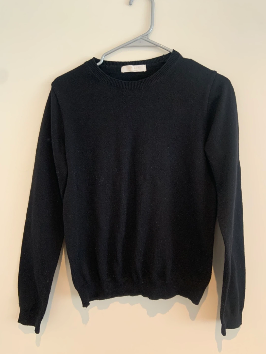 Sunday Black Crewneck Sweater