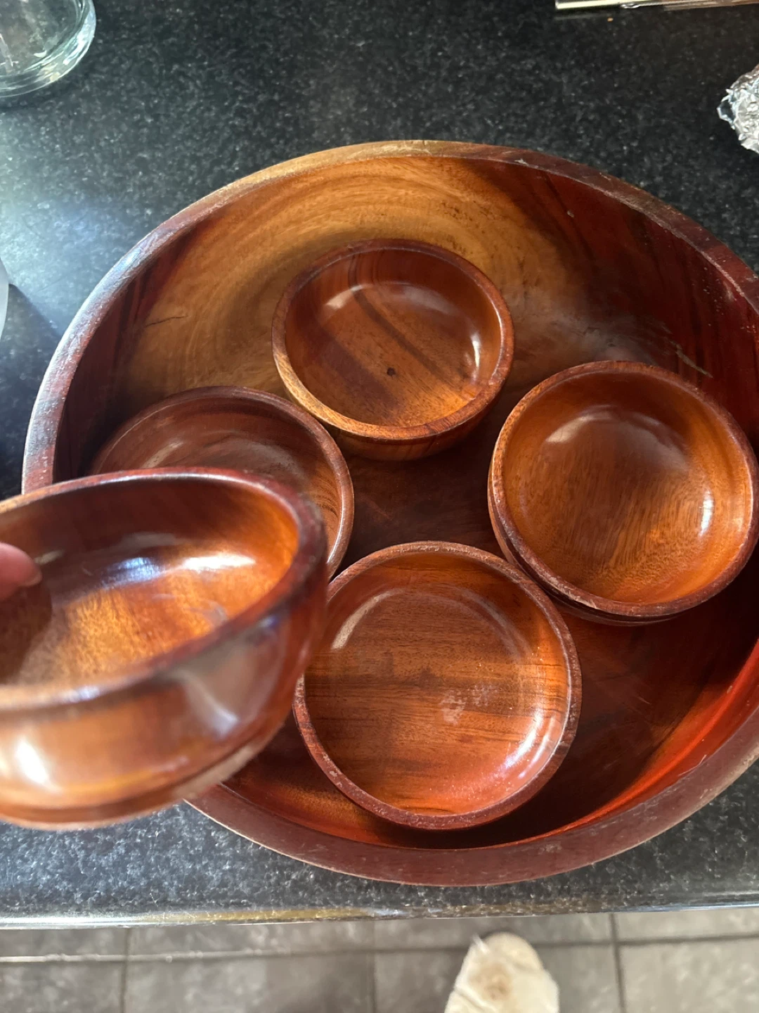 Wooden Serving Bowl Set