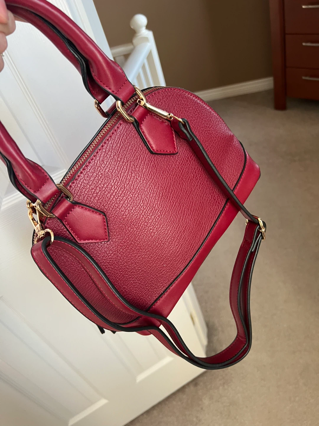 Suzy Shier Satchel Purse - Deep Red - photo 3
