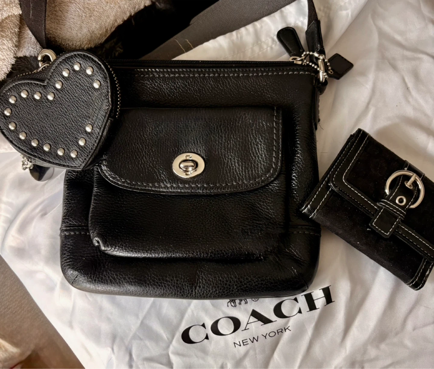 Coach Black Leather Crossbody Bag with Wallet and Coin Purse - photo 5