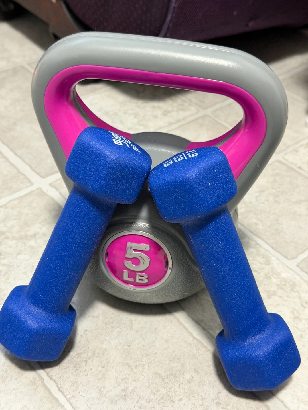 5 lb Kettlebell and Dumbbells Set - photo 3