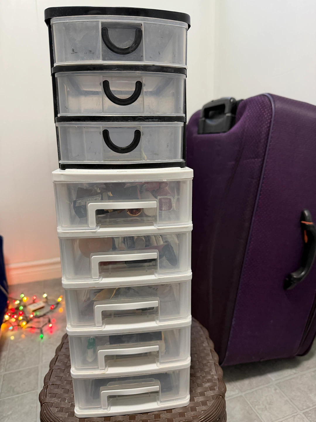 Stackable Plastic Drawer Organizer Set