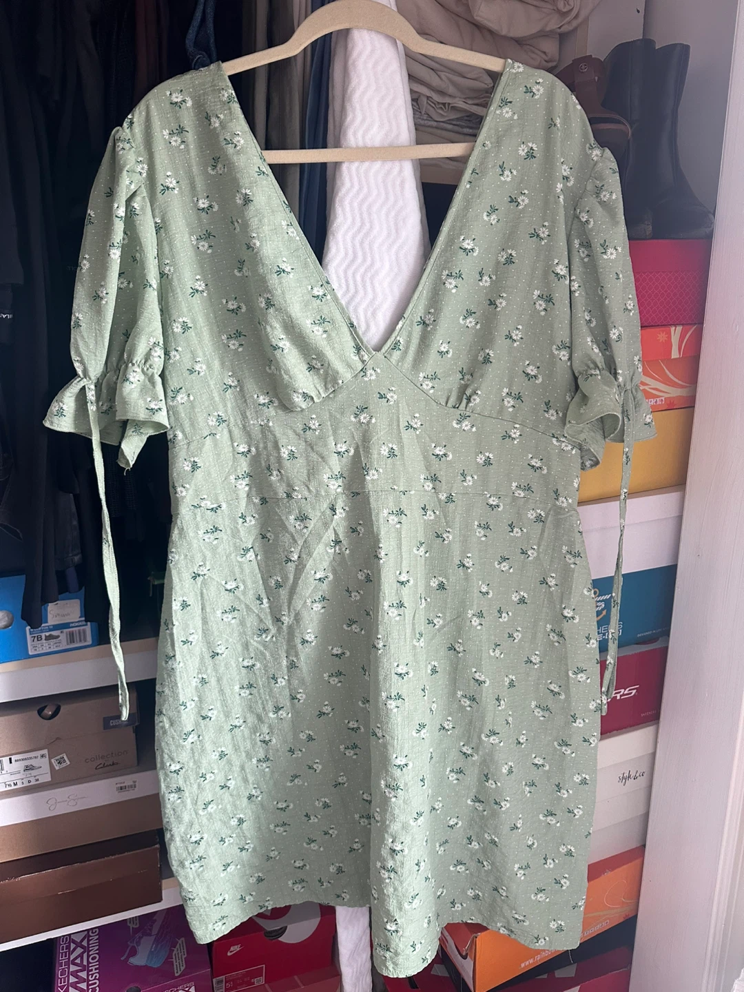 Green Floral Mini Dress - photo 2