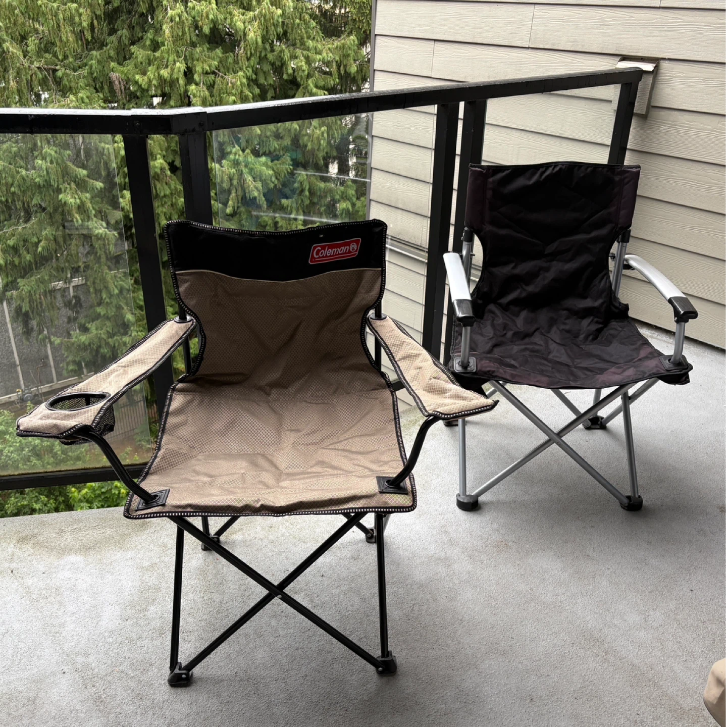Camping Chairs - Beige and Black