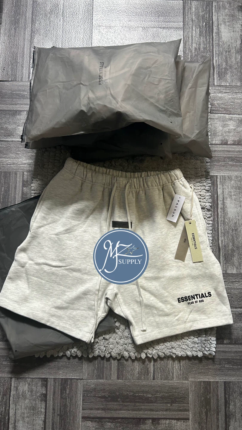ESSENTIALS Light Oatmeal Fear of God Men's shorts