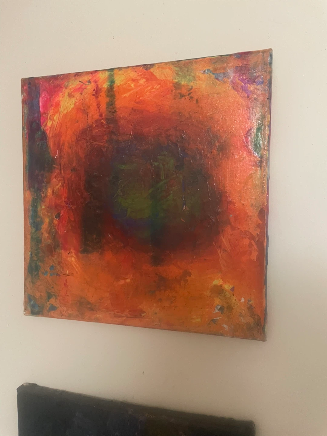 Abstract Orange and Red Canvas Art