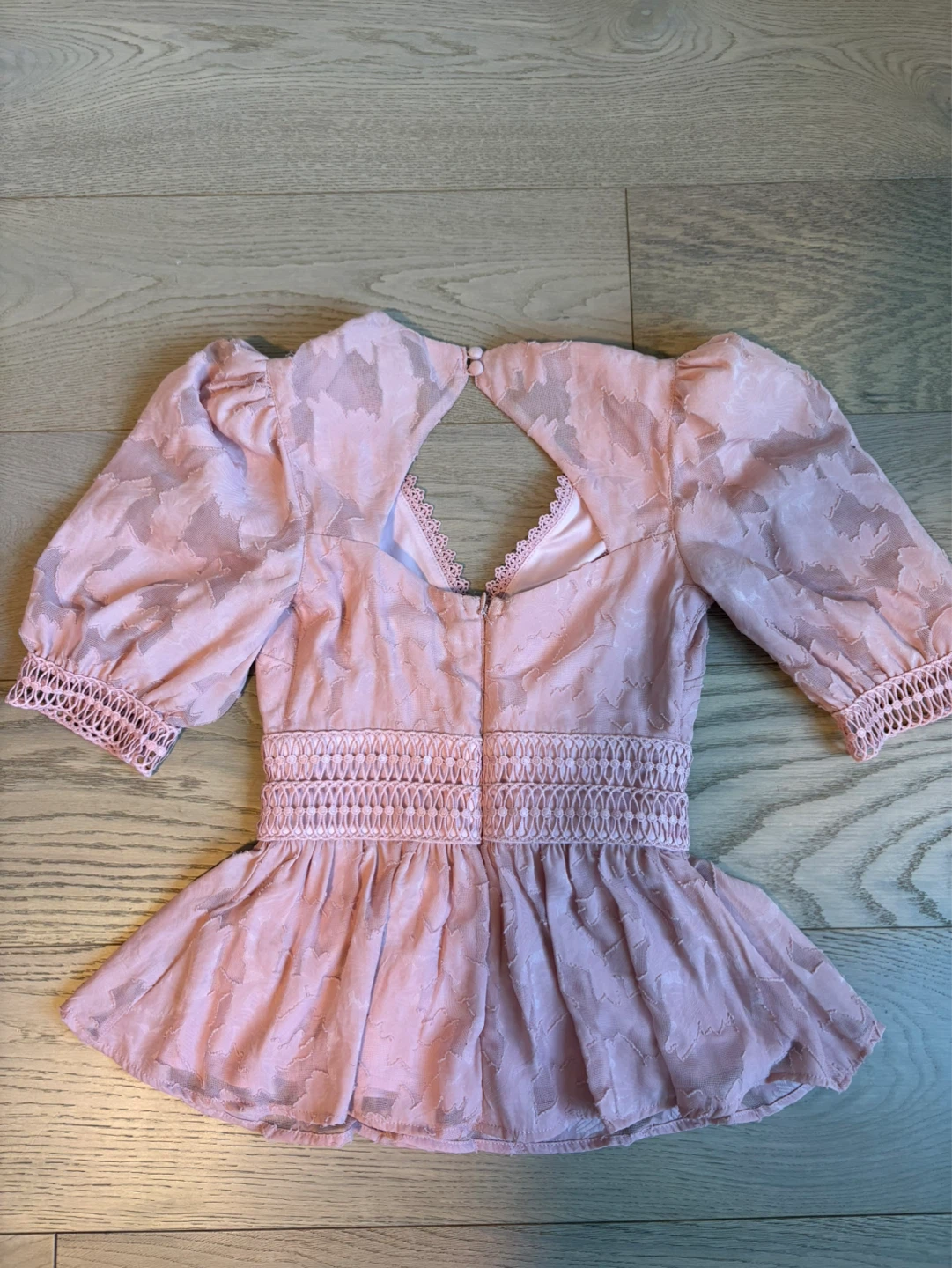 Lipsy London Pink Puff Sleeve Peplum Top - photo 2