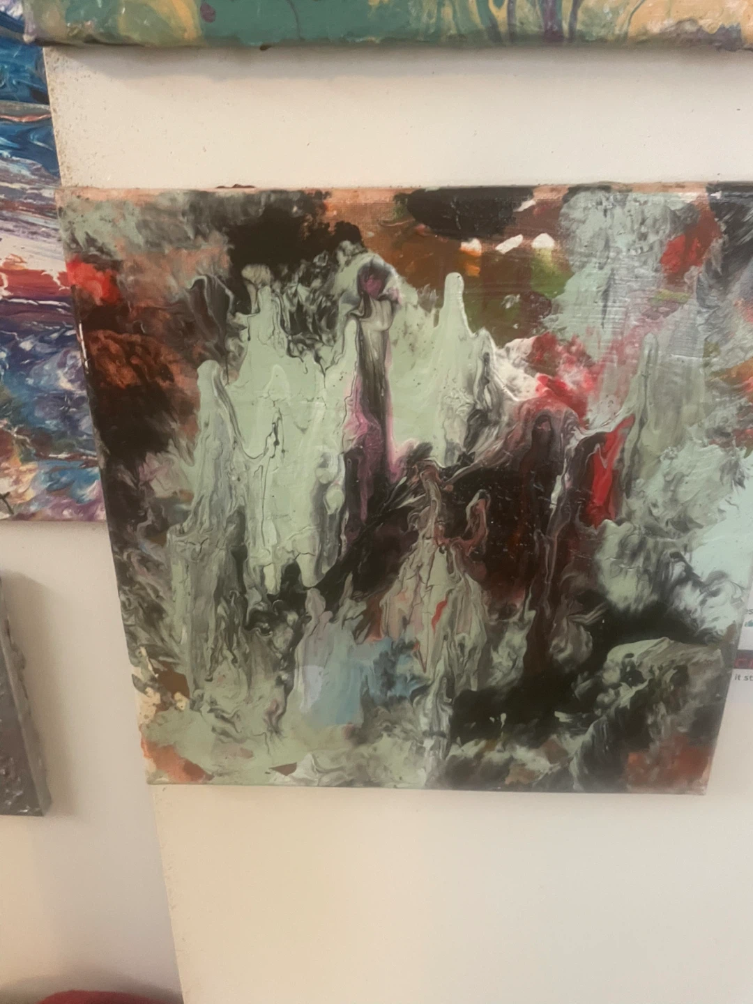 Abstract Pour Painting