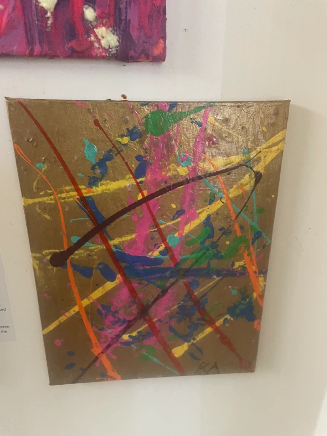 Abstract Splatter Paint Canvas Art