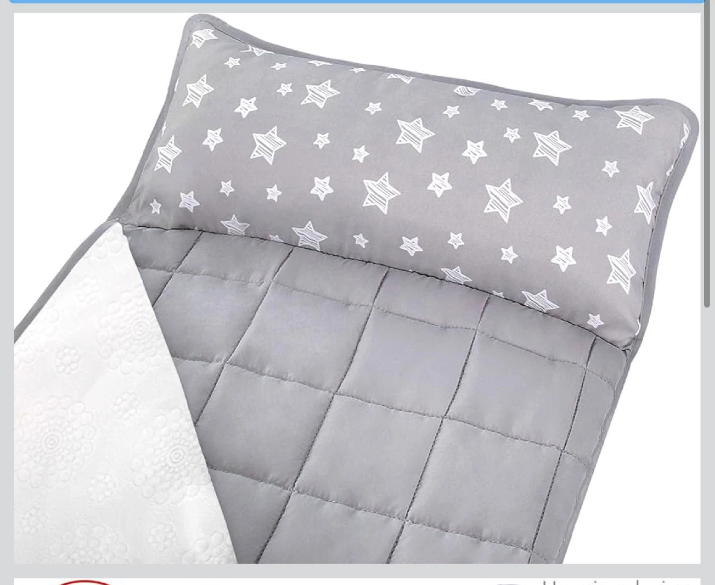 New Nap Mat with Pillow - Gray Stars - photo 3