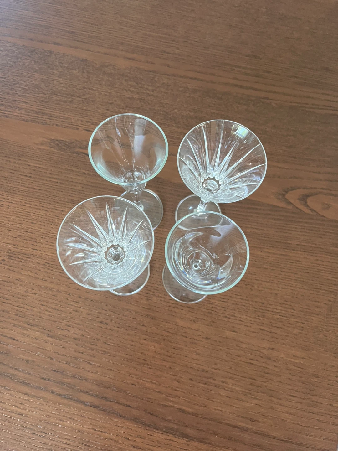 Set of 4 Clear Crystal Martini Glasses - photo 3