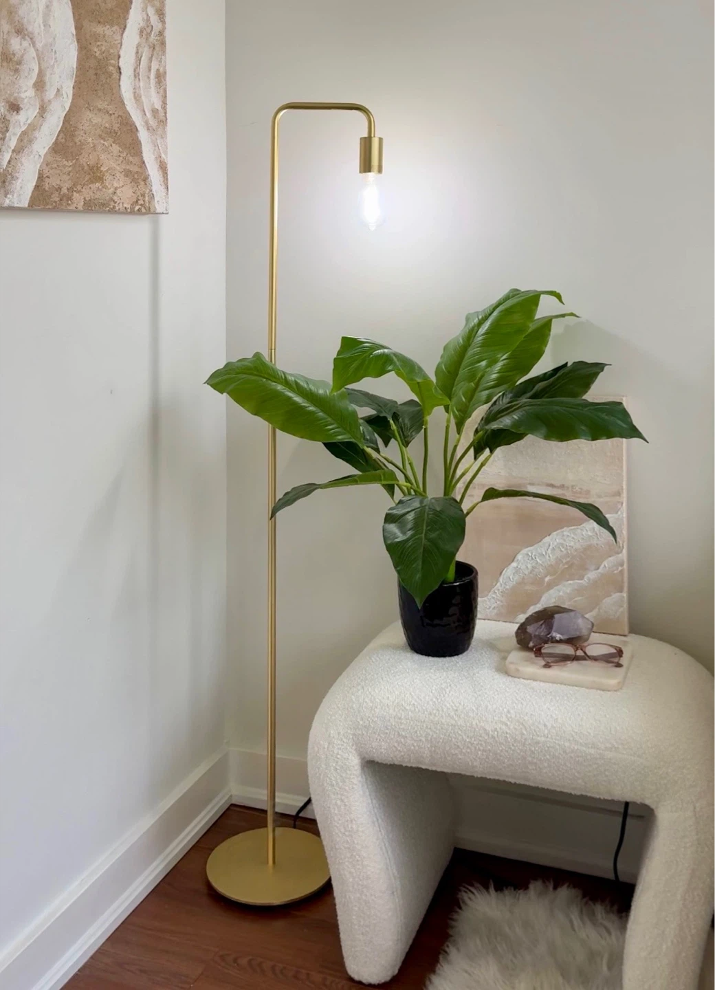 Modern gold floor lamp