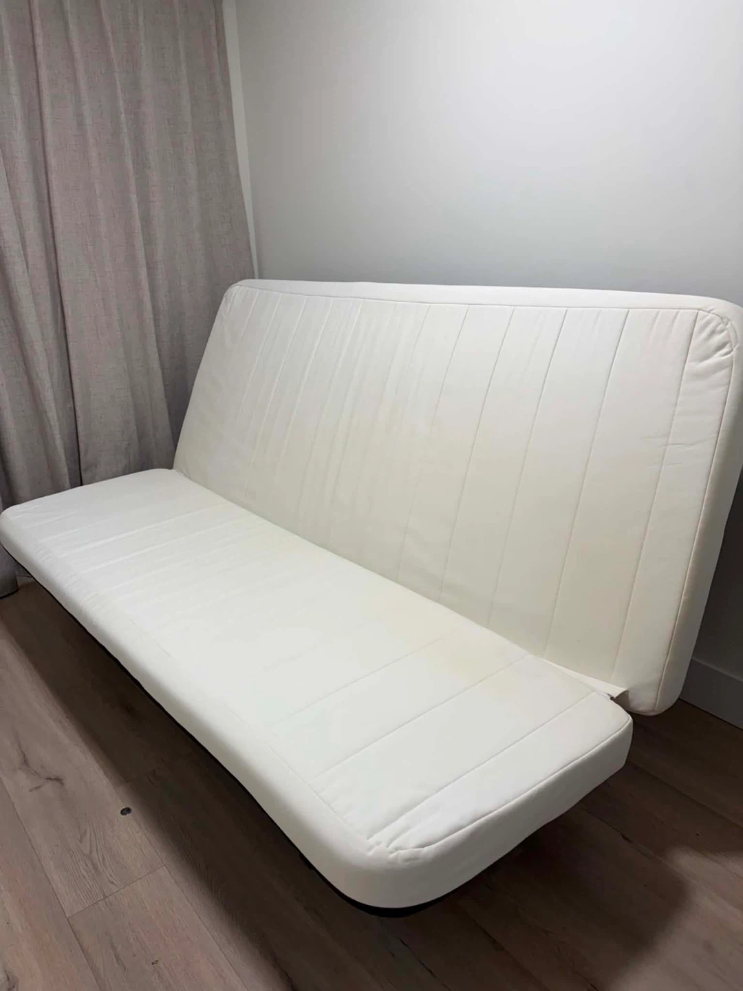 FREE White Futon Sofa Bed with Wooden Slats
