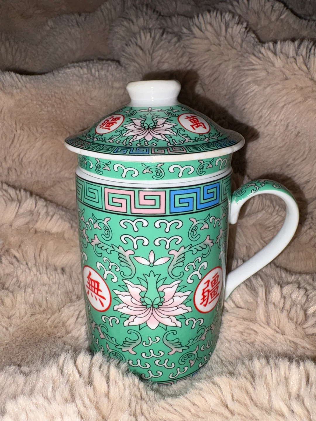 Decorative Ceramic Tea Mug with Infuser and Lid - photo 2