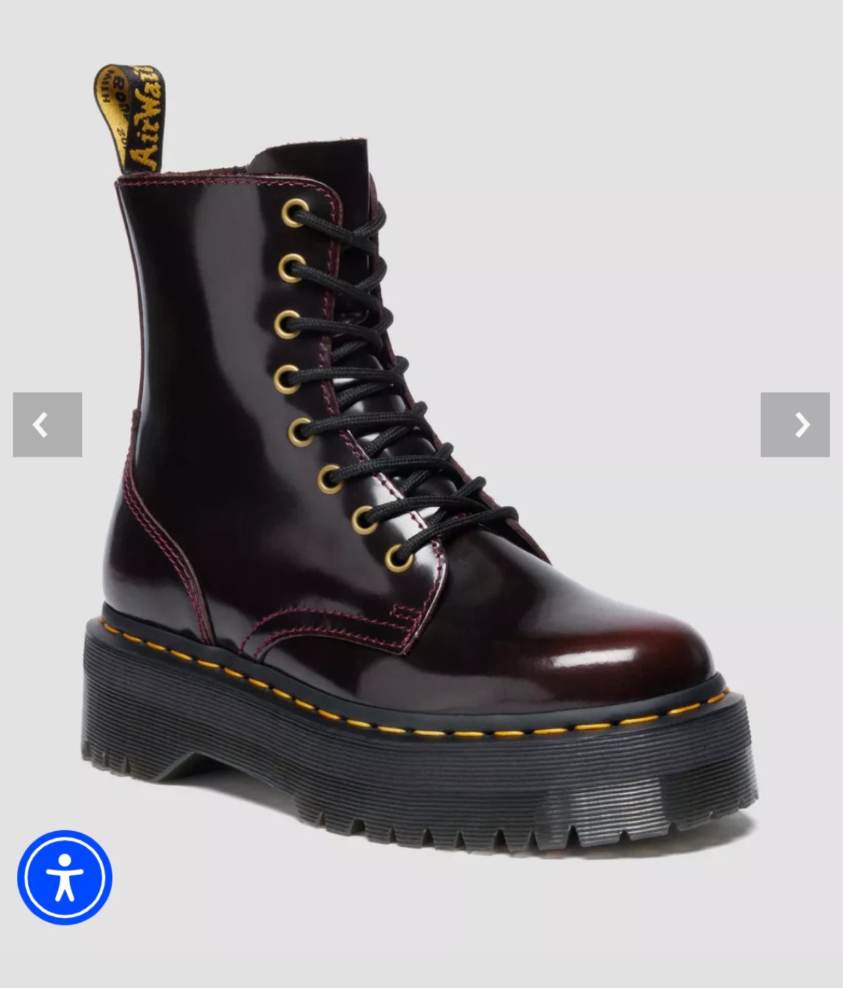 Dr. Martens Cherry Red Platform Boots - photo 5