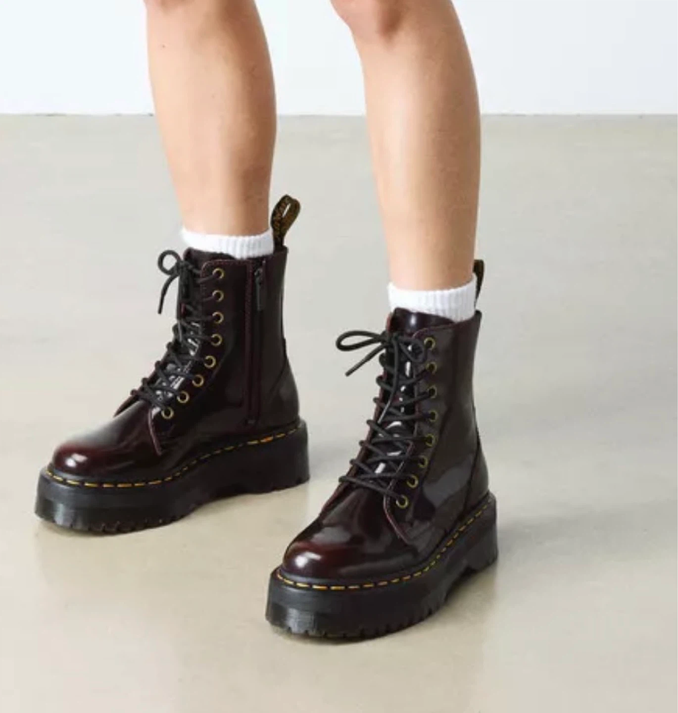 Dr. Martens Cherry Red Platform Boots - photo 4