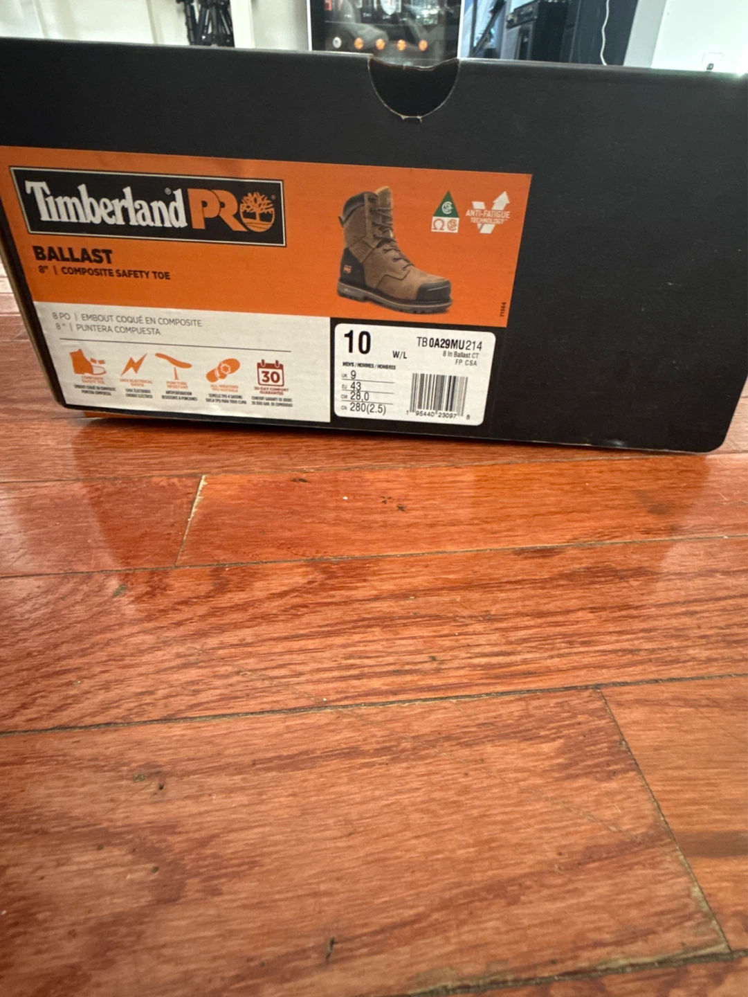 Timberland PRO Ballast 8" Safety Toe Work Boots - Size 10 - photo 4
