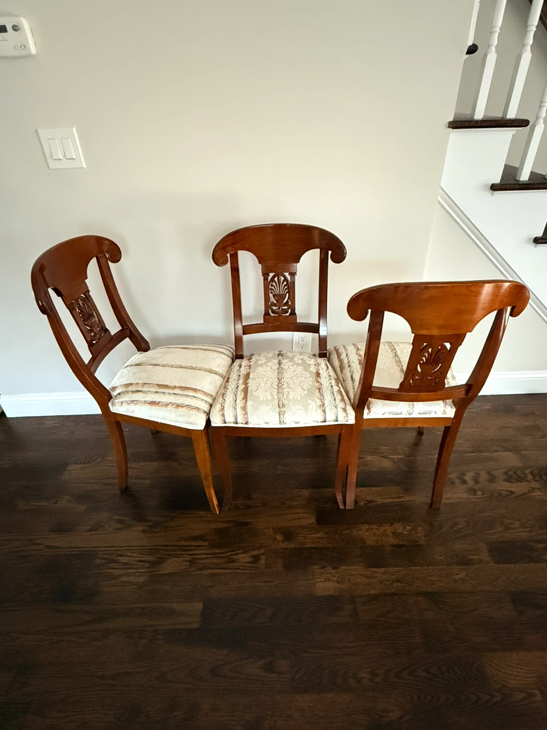 Set of 6 Empire-Style Cherry Wood Dining Chairs — Like New - photo 5