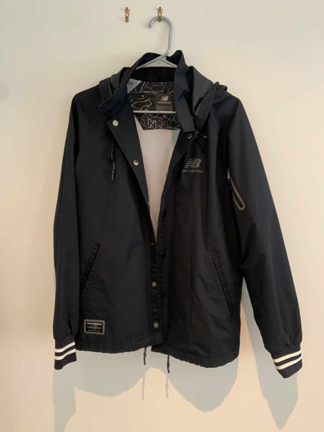 New Balance Black Hooded Jacket