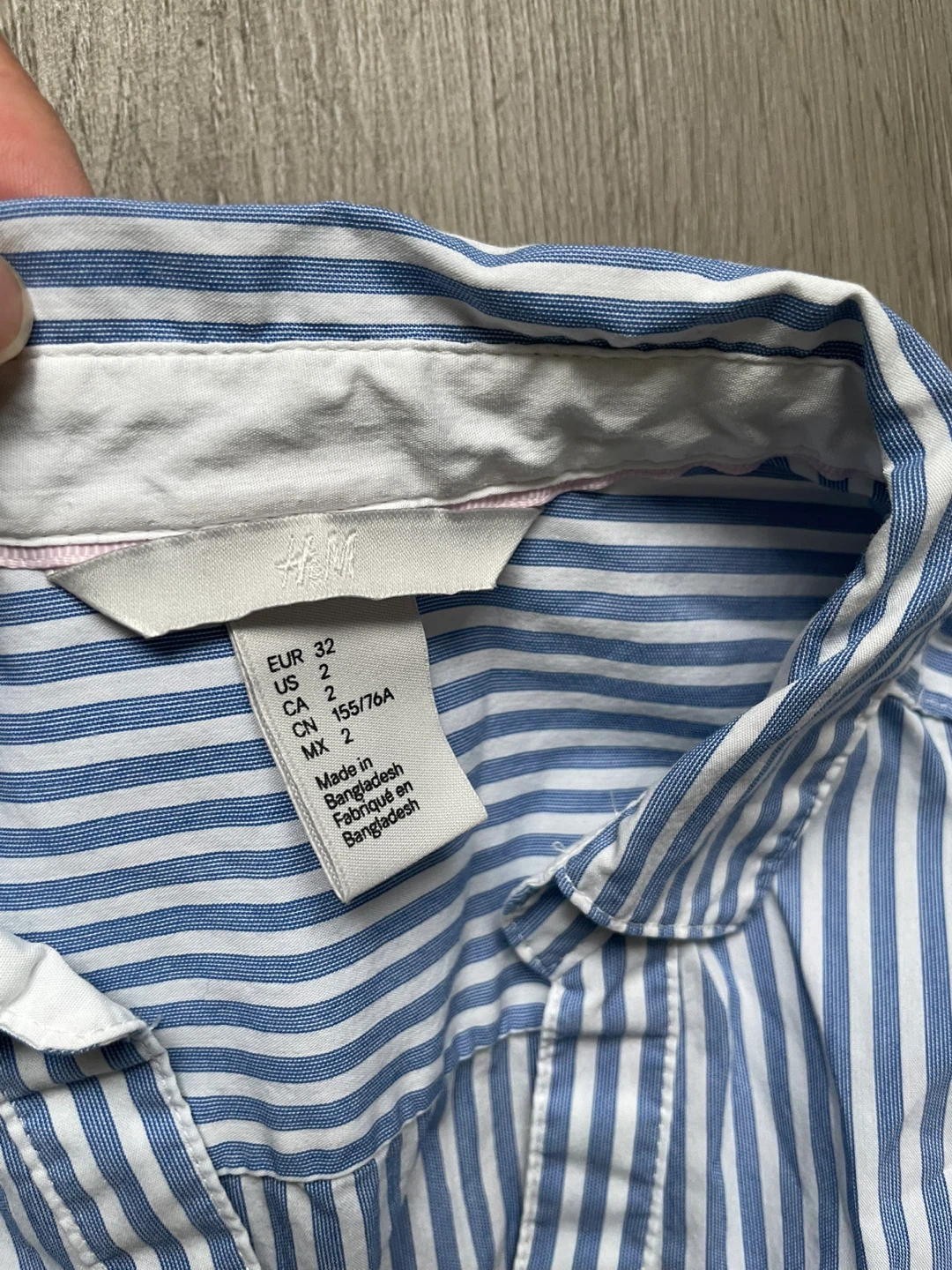 H&M Striped Button-Up Shirt Size 2 - photo 2