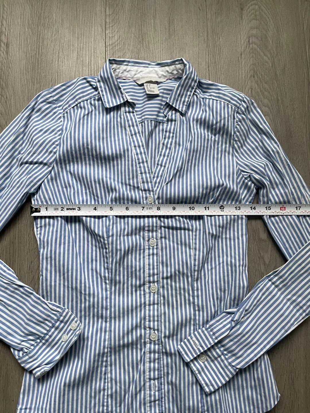 H&M Striped Button-Up Shirt Size 2 - photo 4