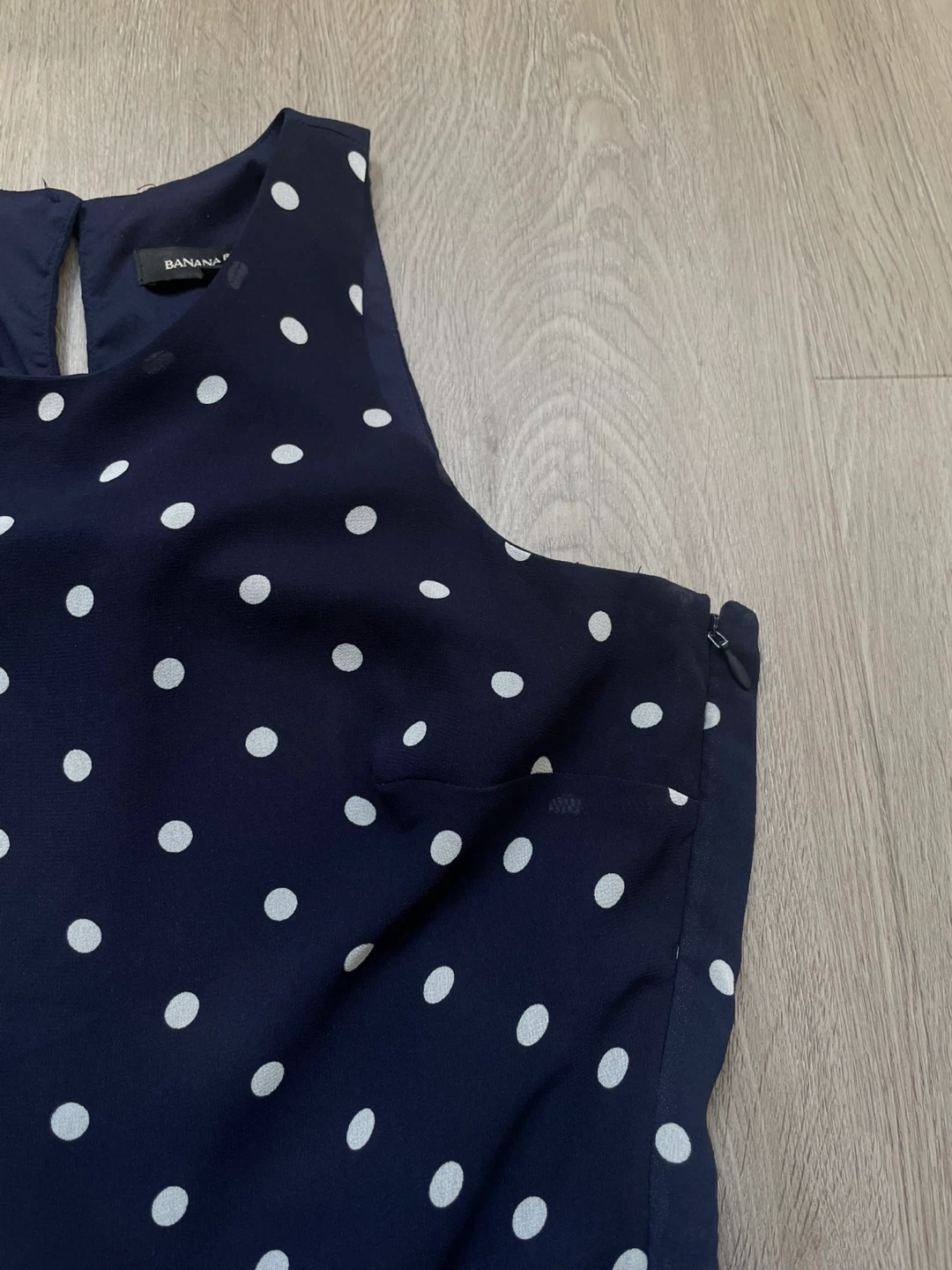 Banana Republic Navy Polka Dot Dress - Size 6 - photo 5