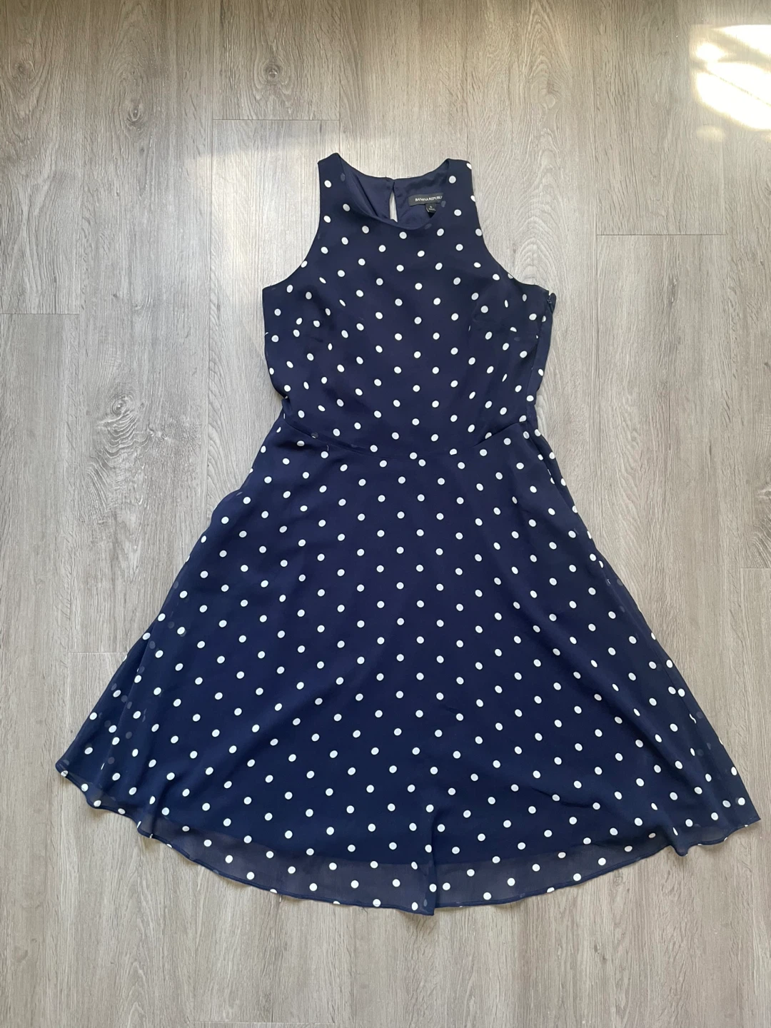 Banana Republic Navy Polka Dot Dress - Size 6