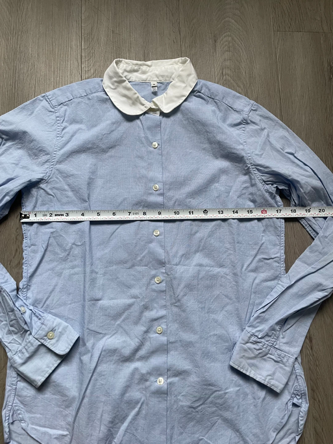 Light Blue Collared Button-Up Shirt - Size S - photo 5