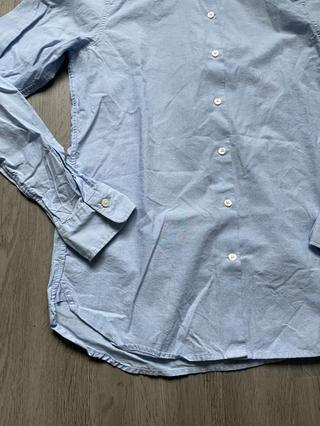 Light Blue Collared Button-Up Shirt - Size S - photo 3