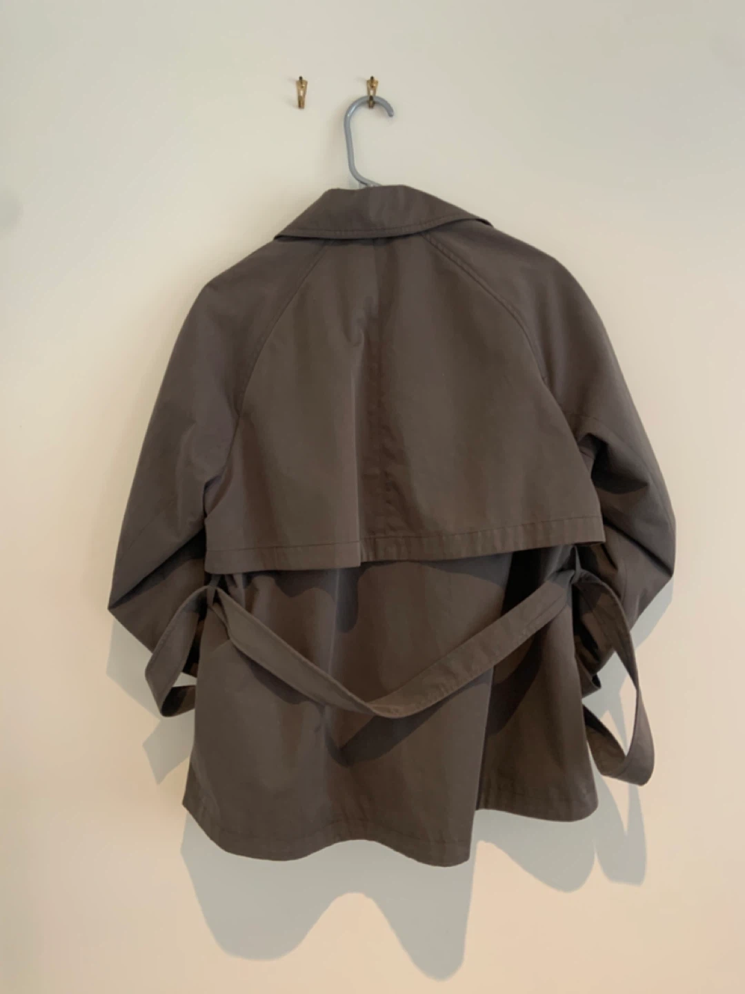 Double-Breasted Trench Coat - Grey - photo 4