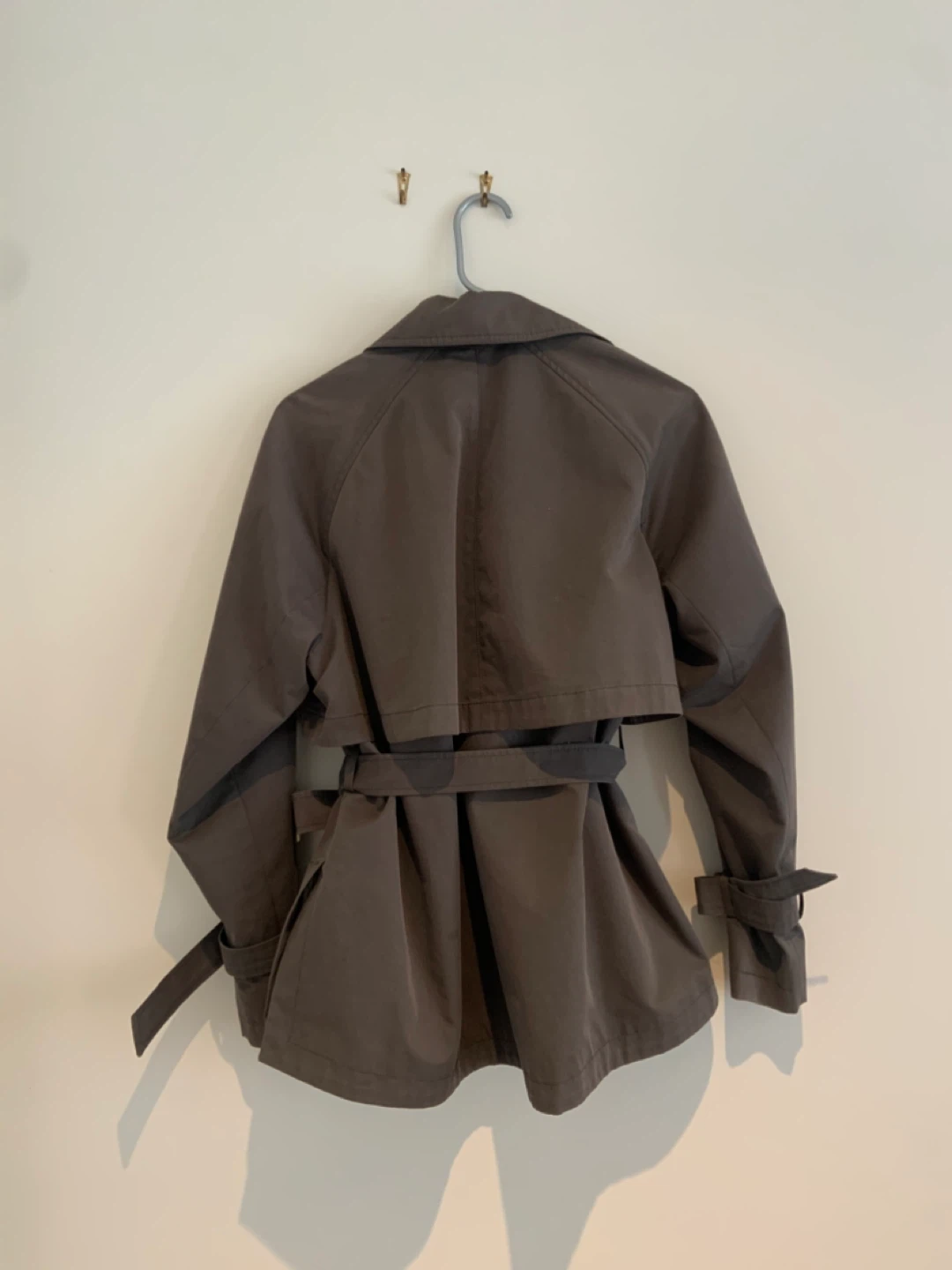 Double-Breasted Trench Coat - Grey - photo 2
